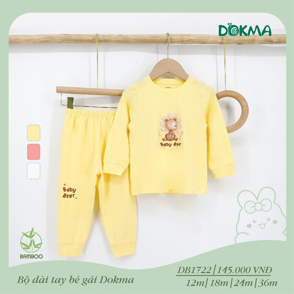 Bộ dài tay bé gái Dokma, Judoby vải sợi tre mỏng JB496 DB1722 DB406 DMB350