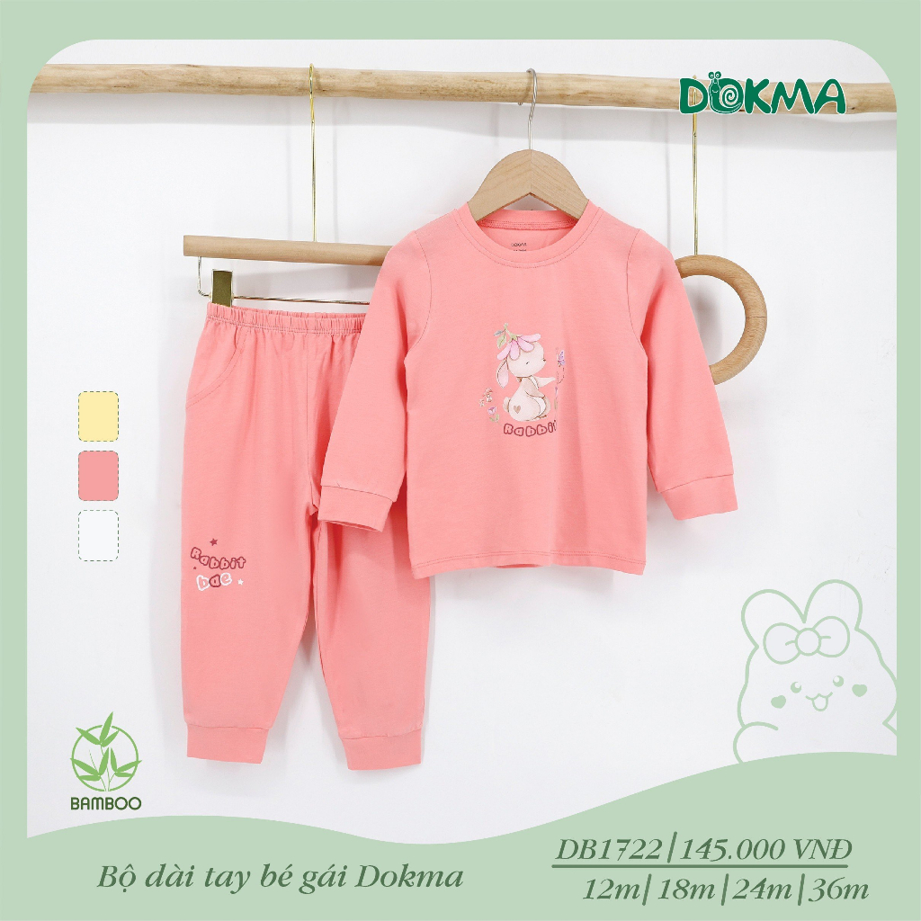 Bộ dài tay bé gái Dokma, Judoby vải sợi tre mỏng JB496 DB1722 DB406 DMB350