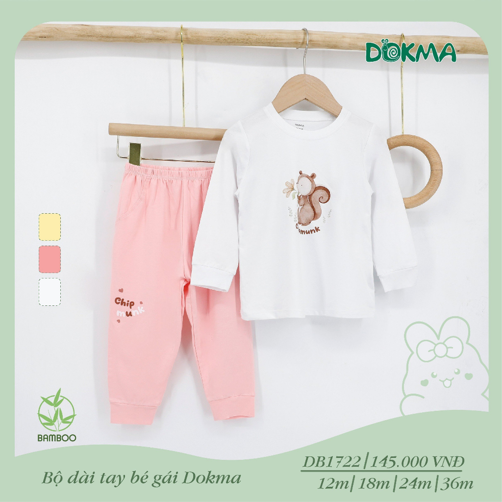 Bộ dài tay bé gái Dokma, Judoby vải sợi tre mỏng JB496 DB1722 DB406 DMB350