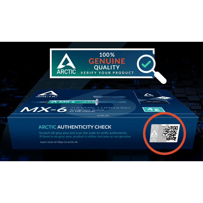 Keo tản nhiệt ARCTIC MX-6 4gram kèm 6 khăn. - Hàng chính hãng mới 100%