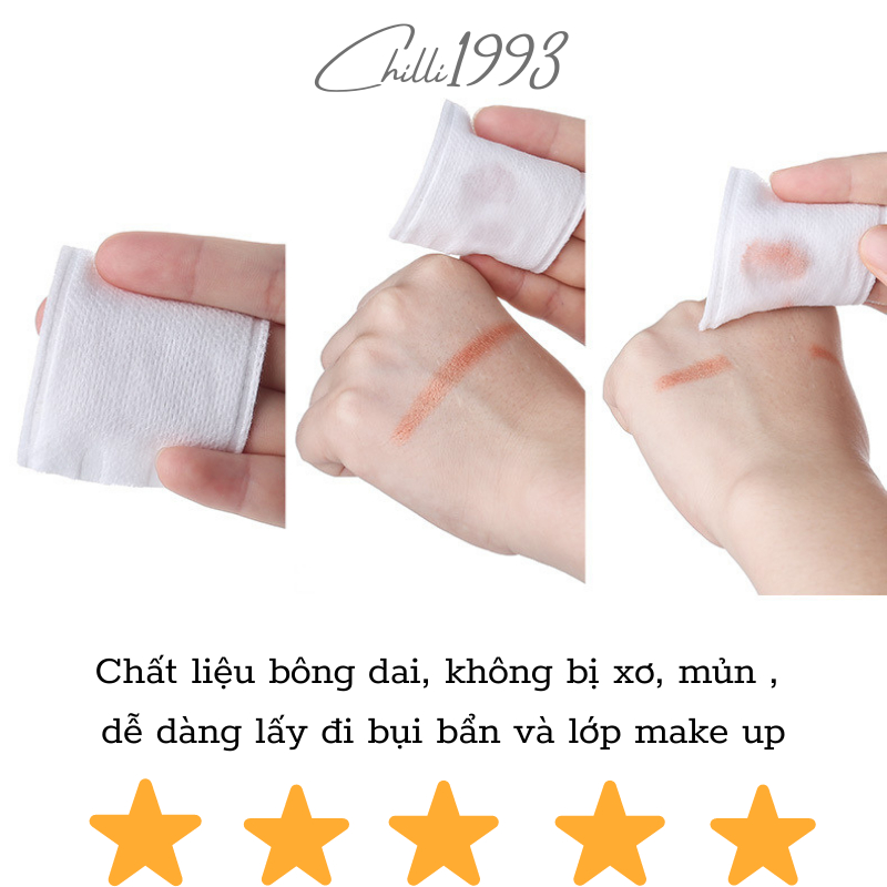 Bông Tẩy Trang Nội Địa Trung Cotton Pads 222 Miếng Giá Rẻ Mềm Mại, Bông Dai, Không Xơ Mủn