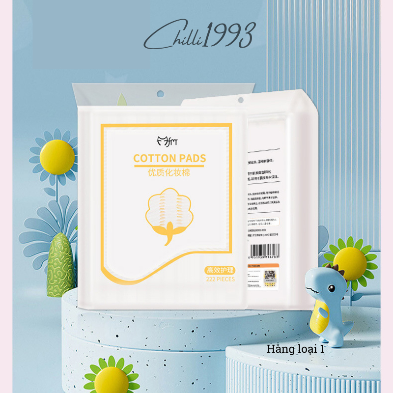 Bông Tẩy Trang Nội Địa Trung Cotton Pads 222 Miếng Giá Rẻ Mềm Mại, Bông Dai, Không Xơ Mủn