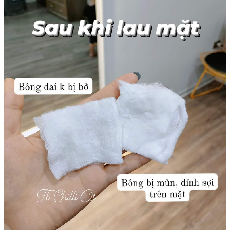 Bông Tẩy Trang Nội Địa Trung Cotton Pads 222 Miếng Giá Rẻ Mềm Mại, Bông Dai, Không Xơ Mủn