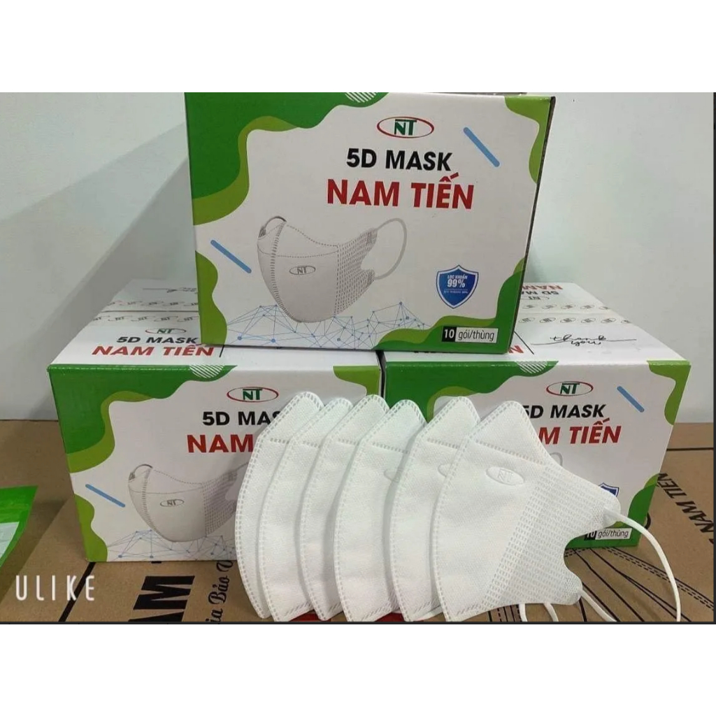 Thùng 100 chiếc khẩu trang 5D 3 lớp kháng khuẩn