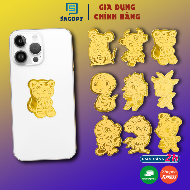 Miếng dán điện thoại 12 con giáp đẹp lung linh, phù hợp phong thủy tài lộc, may mắn