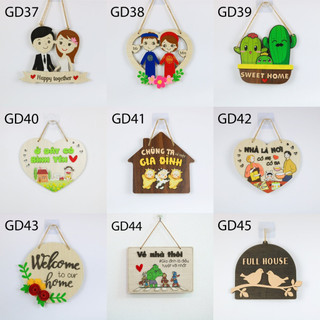 Combo 3 bảng gỗ được chọn mẫu decor trang trí gia đình ý nghĩa