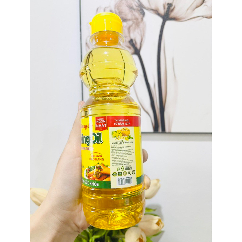 Dầu ăn Tường An Cooking Oil chai 1L, 400ml