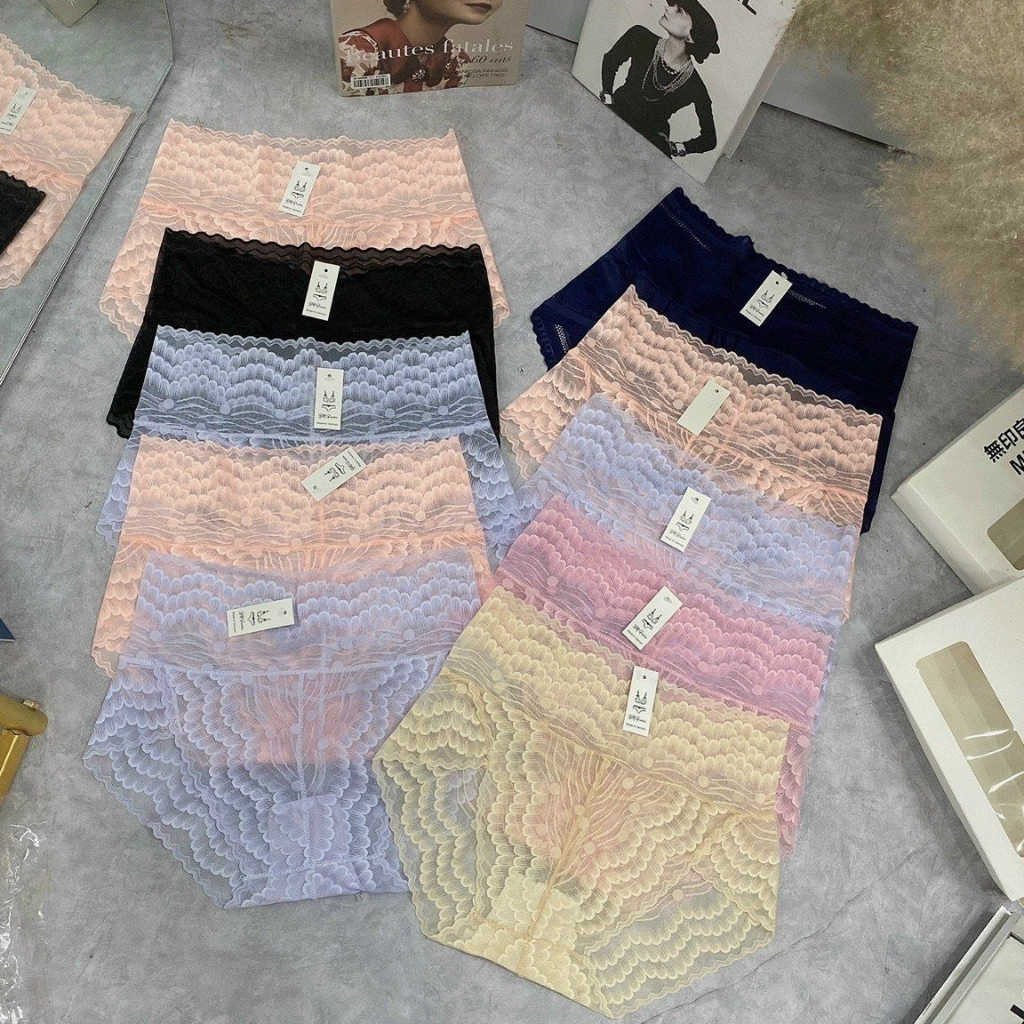 Combo 10 quần lót nữ ren cao cấp, vải cotton thoáng mát siêu dễ thương cuốn hút