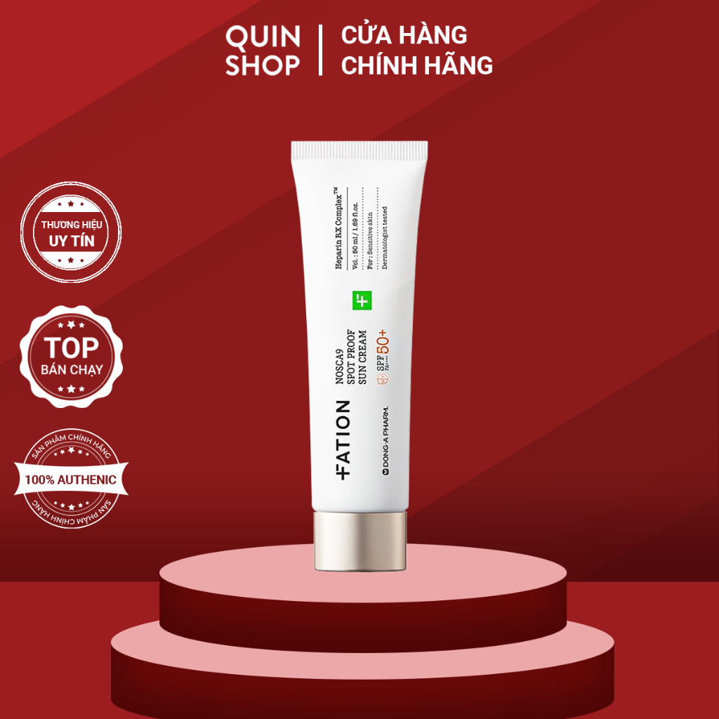 Kem Chống Nắng Cho Da Nhạy Cảm Fation Nosca9 Spot Proof Sun Cream SPF 50+ PA++++