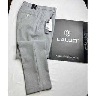 Quần âu nam caluci màu ghi sáng/đen mtr036s- slimfit