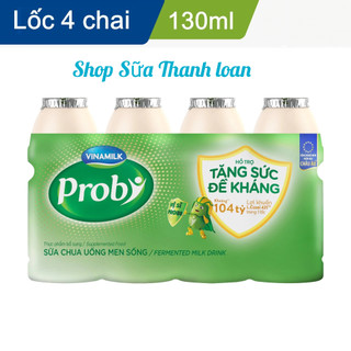 Lốc 4 Chai Sữa Chua Uống Probi Có Đường 130ml