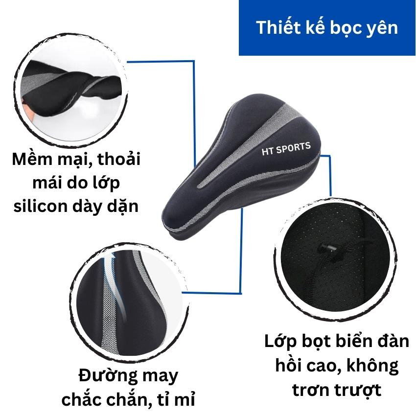 Bọc Yên Xe Đạp Thể Thao, Yên Xe Đạp Vỏ Bọc Yên Xịn Silicol Gel Êm Mông Bikeboy Mút Hoạt Tính Găng Tay Xe Đạp