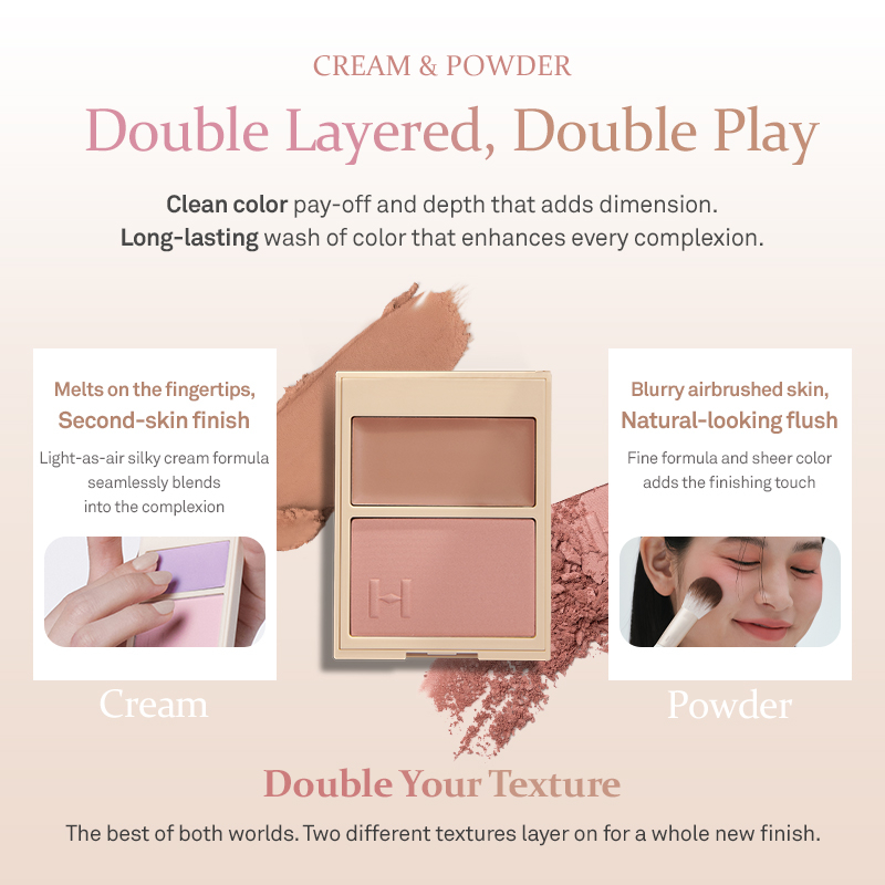 Má Hồng Dạng Phấn Và Kem 2 ô hince True Dimension Layering Cheek 9.3G