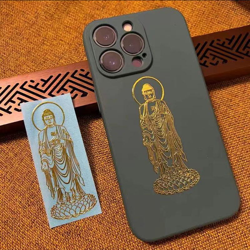 Miếng dán điện thoại đẹp lung linh, phù hợp phong thủy tài lộc, may mắn hình phật bồ tát