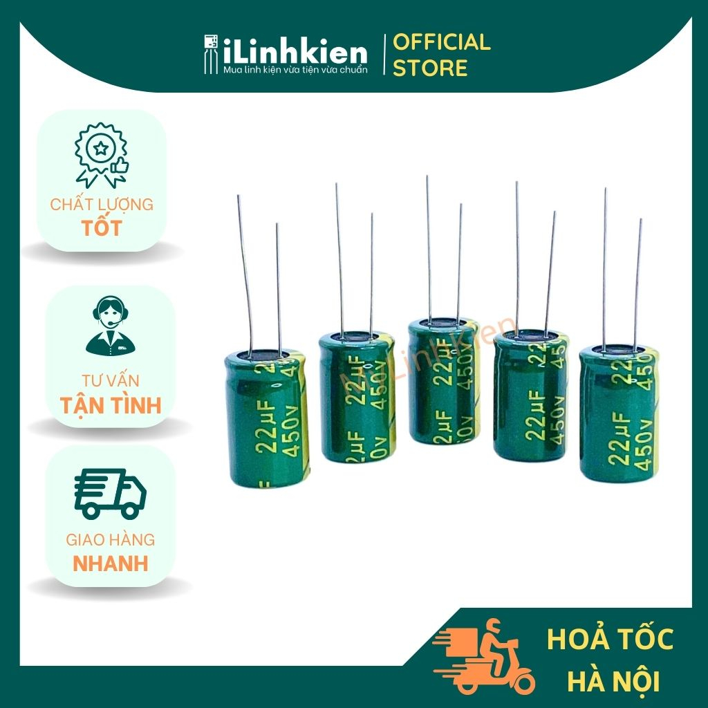Tụ hoá 450V 3.3uF-68uF chính hãng Jcon chất lượng cao
