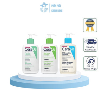 Sữa Rửa Mặt Cerave Foaming Facial Cleanser Dành Cho Da Dầu, Da Khô, Da nhạy cảm