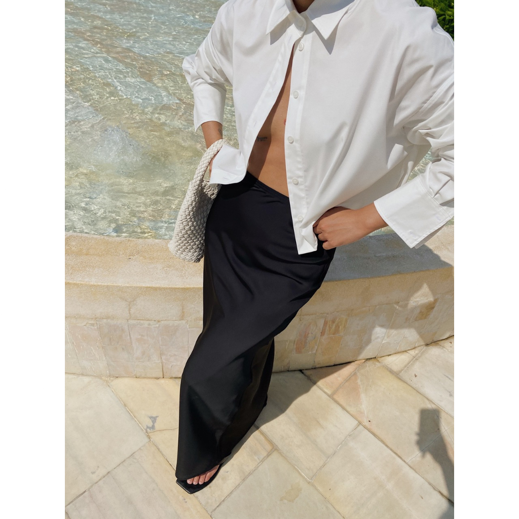 Sơ mi tay dài dáng lửng - ASPIRIN CROP SHIRT