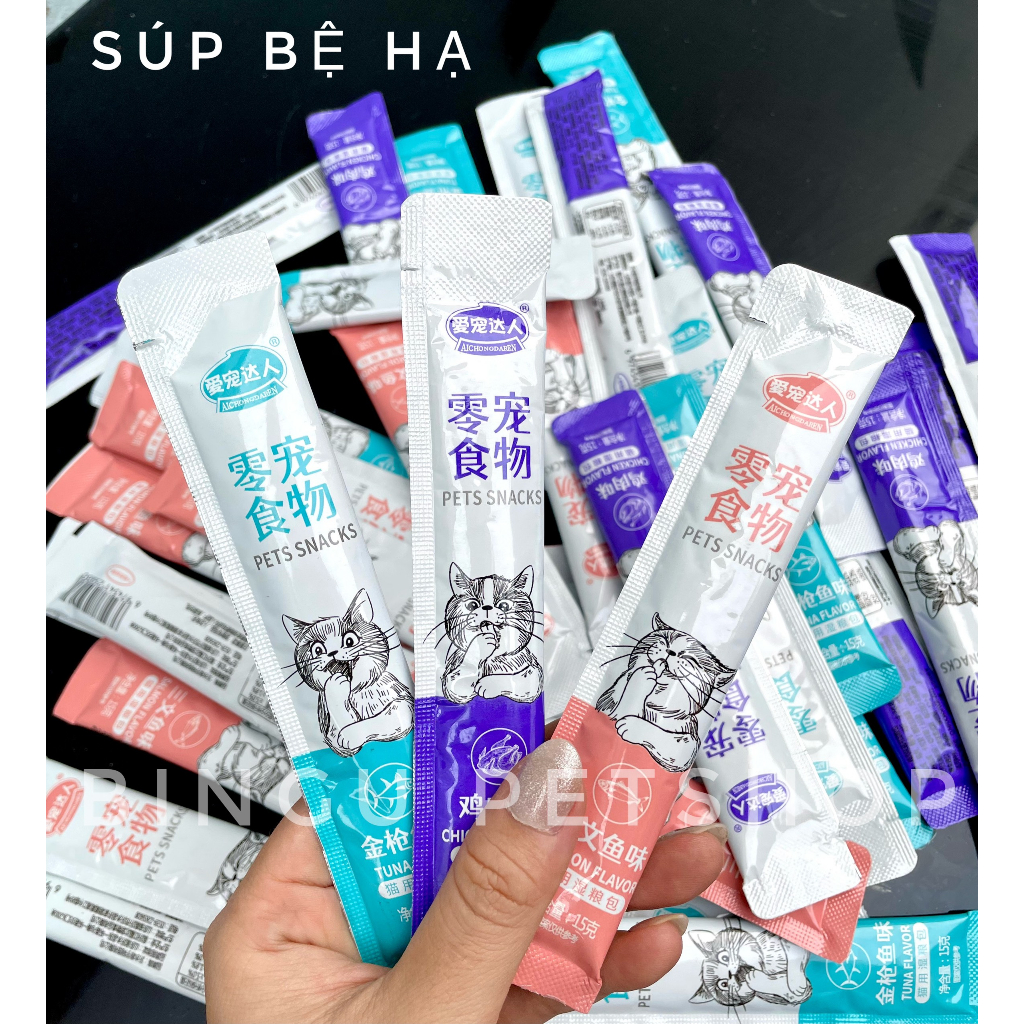 Súp thưởng thanh 15g các loại dành cho mèo siêu ngon