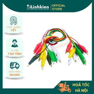 Dây kẹp cá sấu to nhỏ 2 đầu 50cm tiện dụng Combo 10 dây.