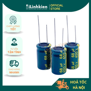 Tụ hóa 450v 68uf 18x25mm chất lượng cao.