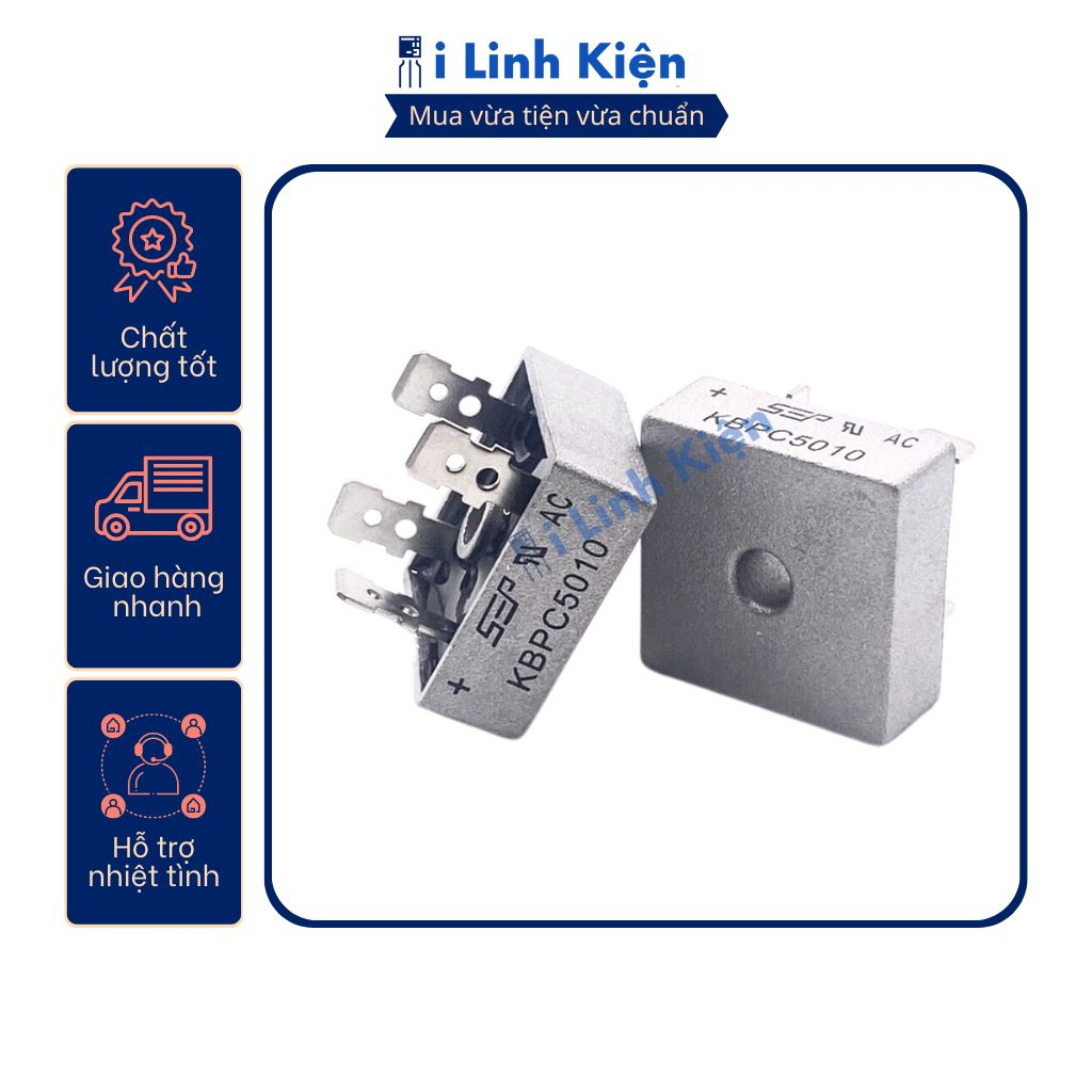 KBPC5010 Diode cầu 50A 1000V DIP-4 chính hãng SEP chân đồng