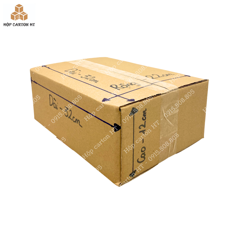 32x22x12 Thùng Carton hộp carton đóng hàng giá gốc tận xưởng - Hộp carton HT