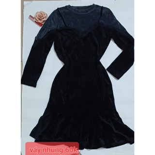 Đầm nhung cách điệu đuôi cá