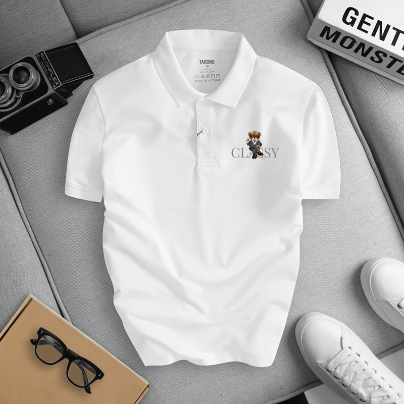 Áo Polo Nam CLASSY BEAR Chất CVC Cao Cấp, Chuẩn Form, Thanh Lịch