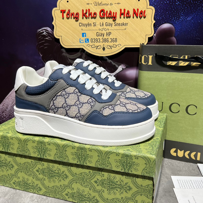 GIÀY GUCCI-XANH THAN NÂNG CHIỀU CAO- QUẢNG CHÂU CAO CẤP