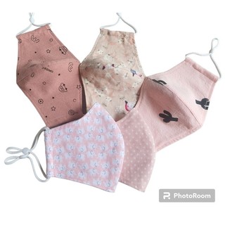 Khẩu trang trẻ em hoa văn vải Thô cotton