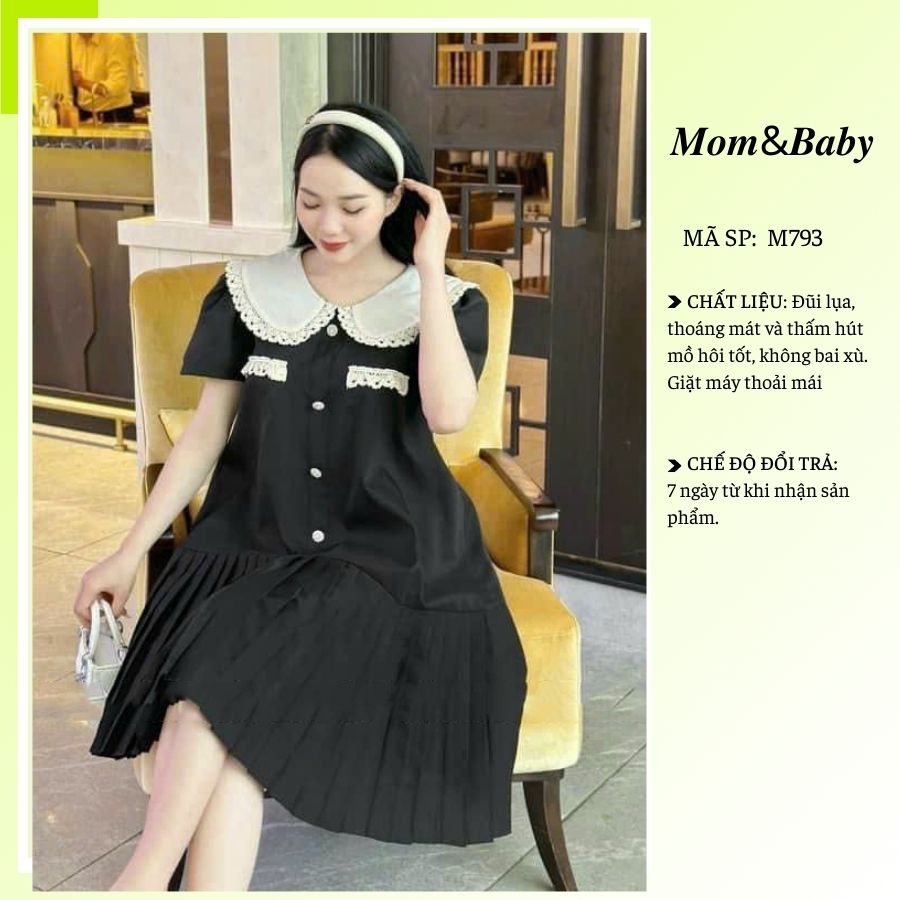 Đầm Bầu Váy Bầu Dáng Suông Thời Trang Công Sở Xinh Xắn Mặc Đi Chơi Đi Làm M793 Mom and Baby