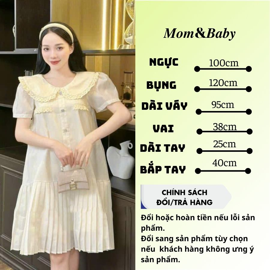 Đầm Bầu Váy Bầu Dáng Suông Thời Trang Công Sở Xinh Xắn Mặc Đi Chơi Đi Làm M793 Mom and Baby