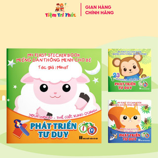 Sách miếng dán thông minh cho bé Tiệm Tri Thức phát triển tư duy IQ My First Sticker Book