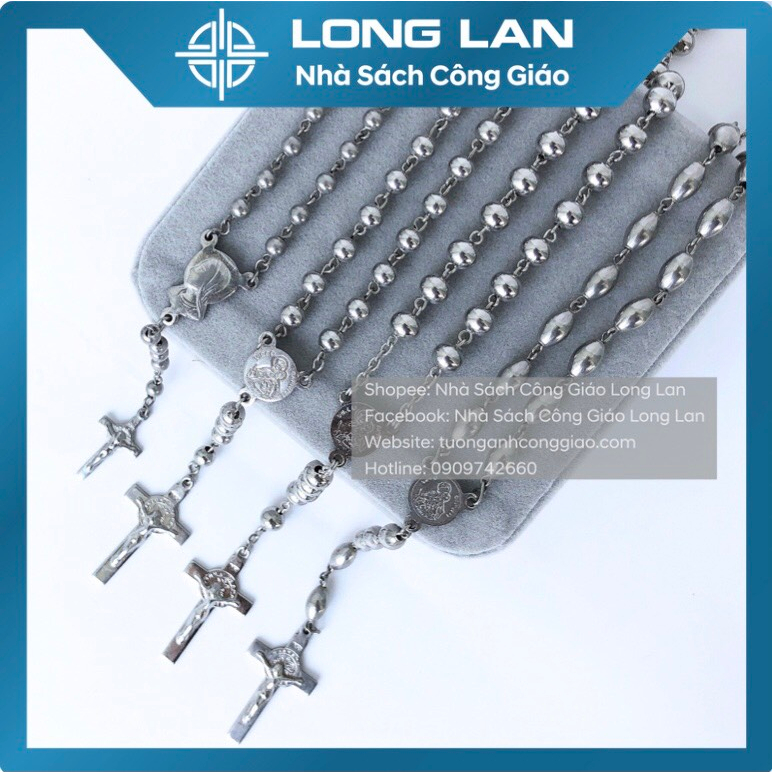TRÀNG HẠT, CHUỖI MÂN CÔI INOX 50 KINH- QUÀ TẶNG CÔNG GIÁO