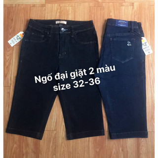 Quần jean ngố lững co giãn lưng vừa xuất khẩu