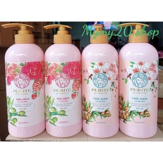 Dầu gội Purite de Provence Anh Đào,Hoa Hồng 600ml