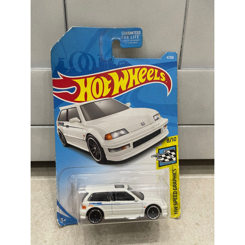 Xe mô hình đồ chơi cơ bản Hotwheels 1:64 - '90 Honda Civic EF