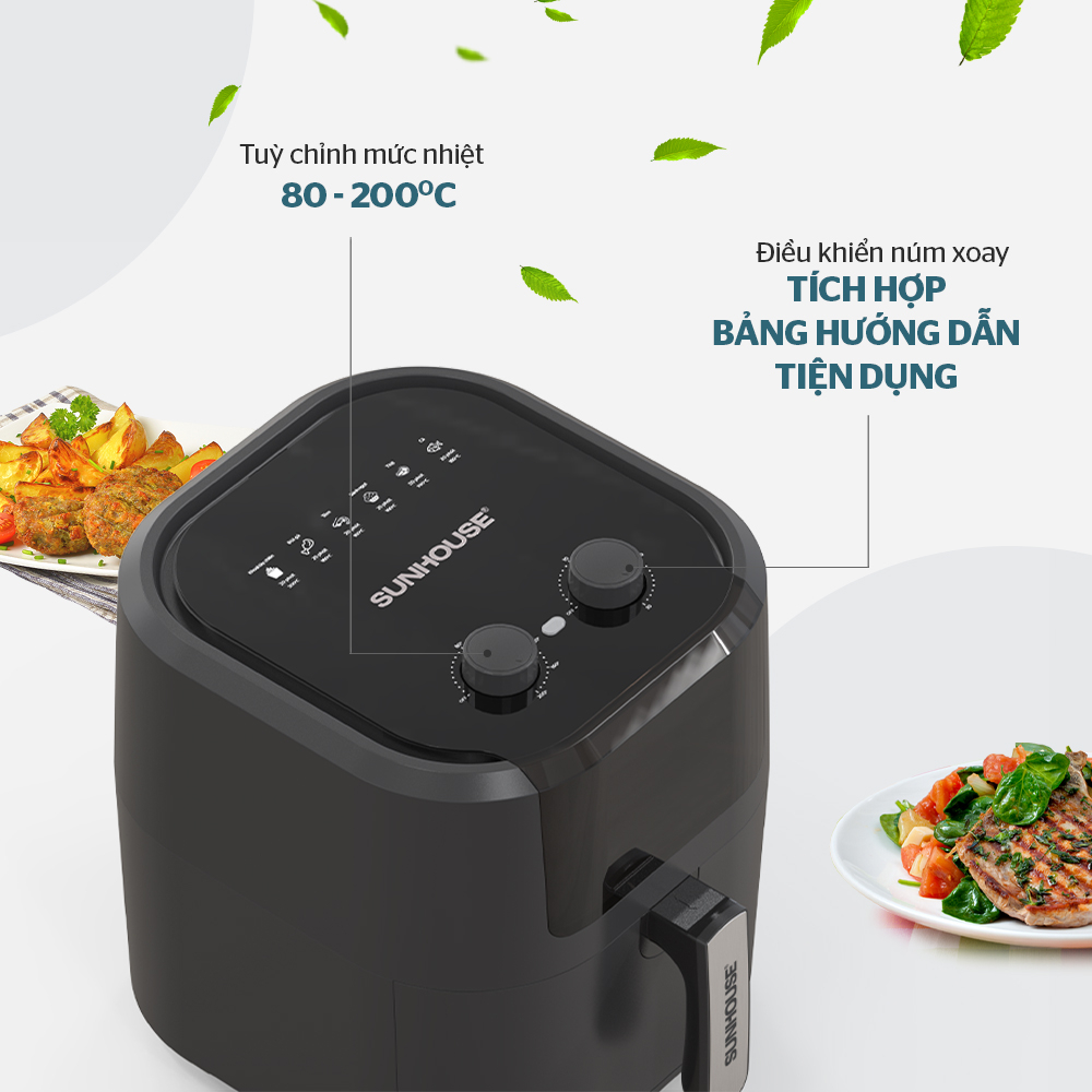 NỒI CHIÊN KHÔNG DẦU 9L SUNHOUSE SHD4036