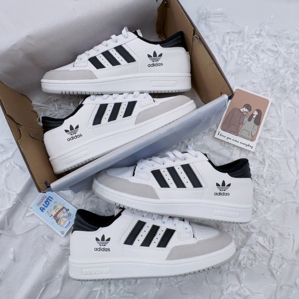 Giày Forum lưỡi gà trắng, Giày Adidas Forum 84 Low 3 màu XANH - ĐEN - XÁM ,giày sneaker nam nữ cao cấp full bill box