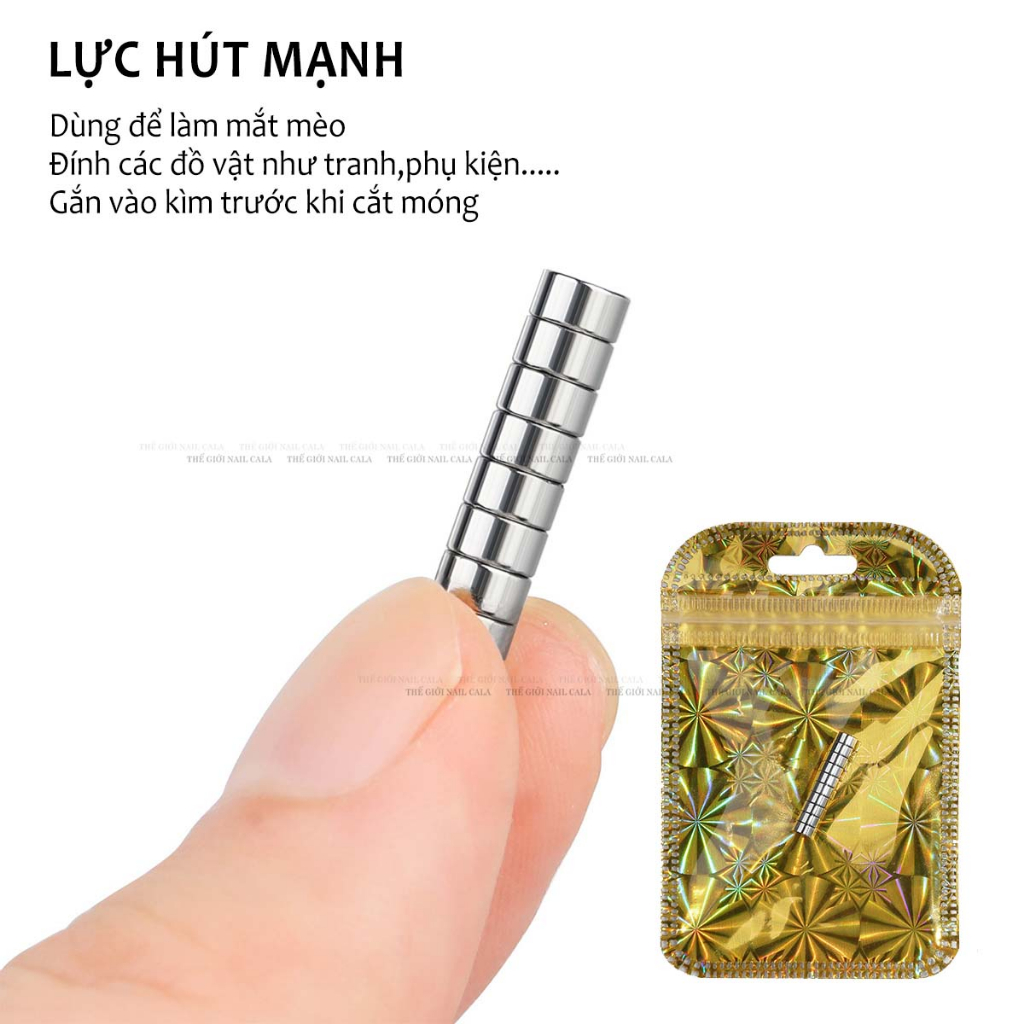 Nam châm làm nail chuyên dụng  - Nam châm mắt mèo - Nam châm tròn , nam châm hình trụ làm móng