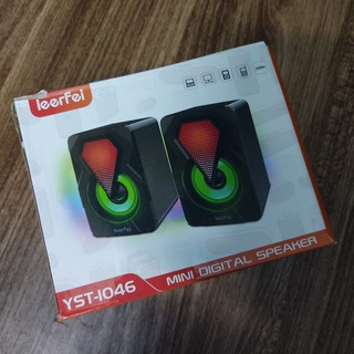 Bộ gồm 2 Loa máy tính để bàn mini PC Laptop Y 1046 led RGB Cao cấp - Bass cực đã bảo hành 12th