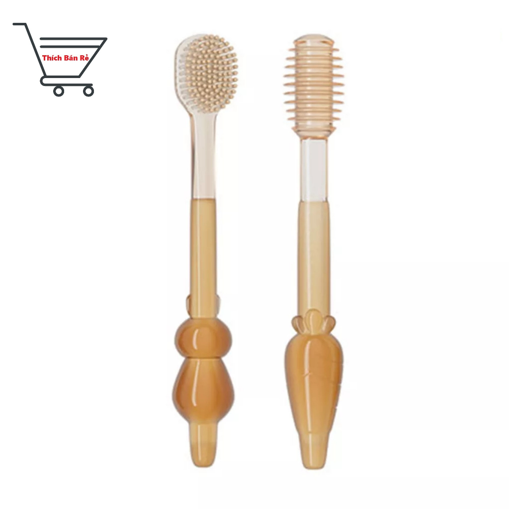Set rơ lưỡi và bàn chải đánh răng silicon cho bé từ 0 - 18 tháng