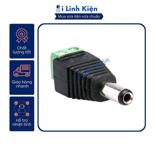 Jack nguồn DC đực 5.5x2.1mm đấu dây dùng vít