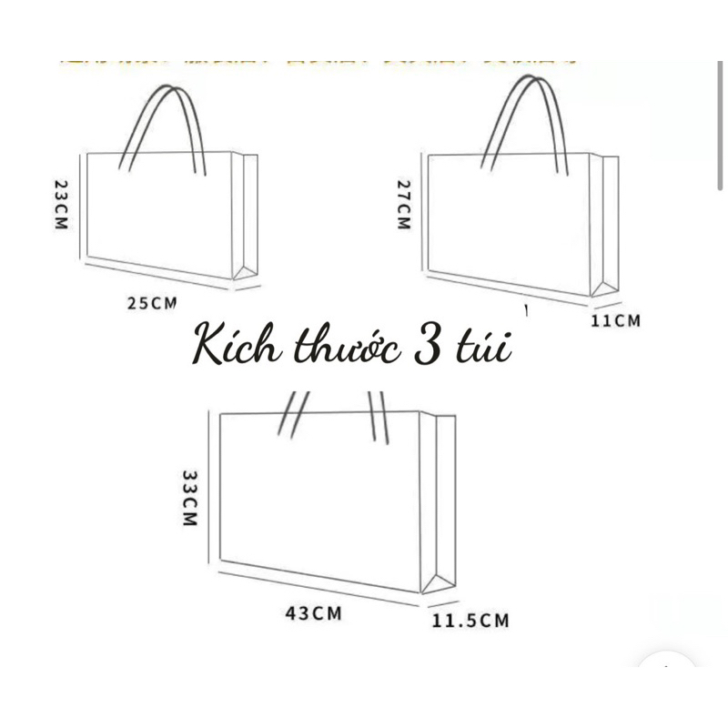 Set 3 Túi Hình Hổ Siêu Cute Chống Thấm Có Quai Xách Siêu Tiện Lợi