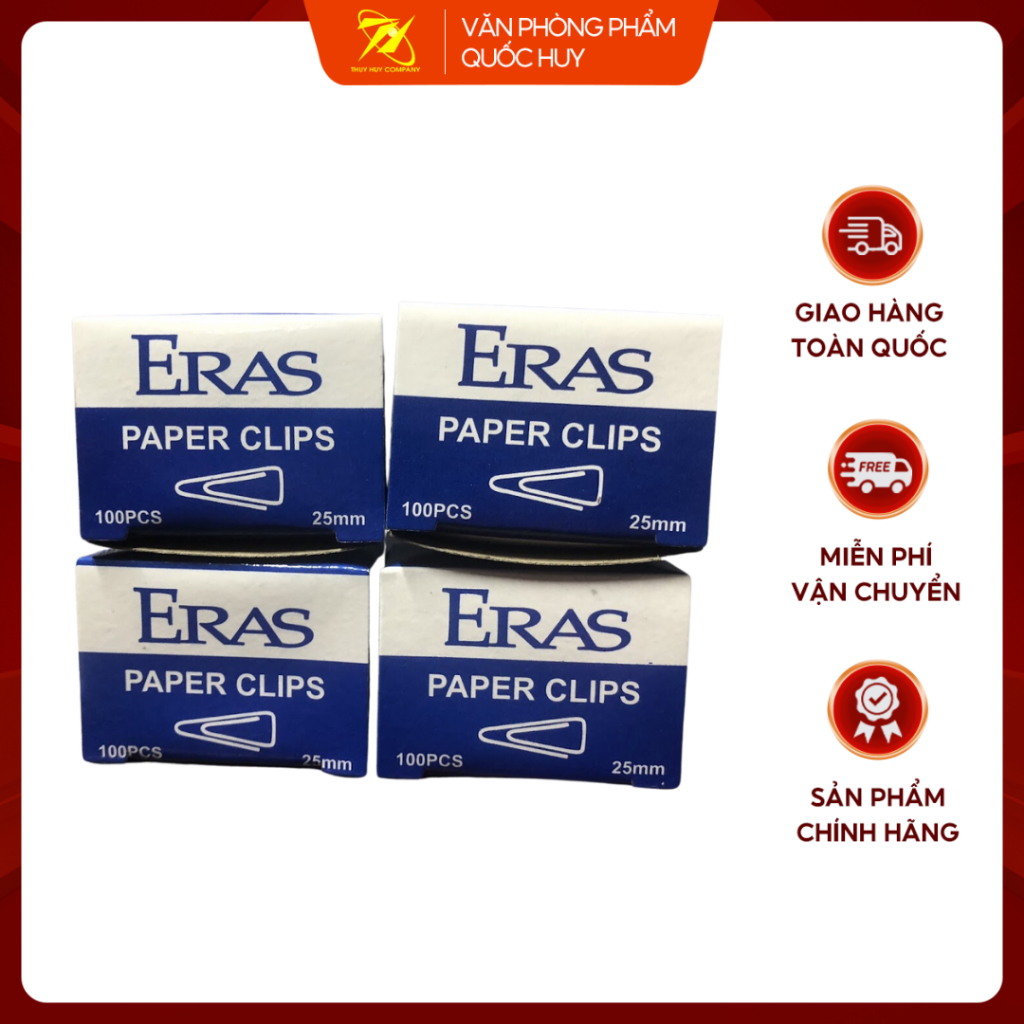 GHIM CÀI ERAS, KẸP TAM GIÁC 25MM, KẸP TÀI LIỆU - VPP QUỐC HUY.