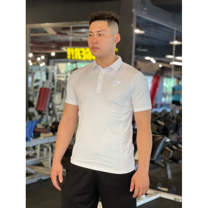 Áo Polo Tập Gym Thể Thao,Chất vải Thun Lạnh 4 Chiều From Ôm Body,Thấm Hút Mồ Hôi Tốt GB101