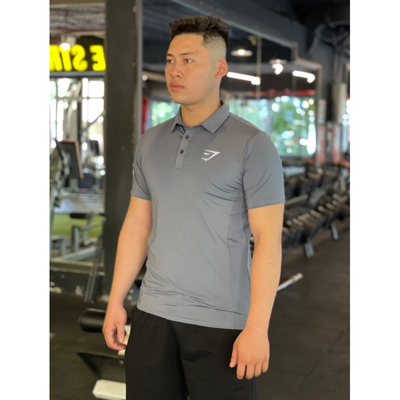 Áo Polo Tập Gym Thể Thao,Chất vải Thun Lạnh 4 Chiều From Ôm Body,Thấm Hút Mồ Hôi Tốt GB101