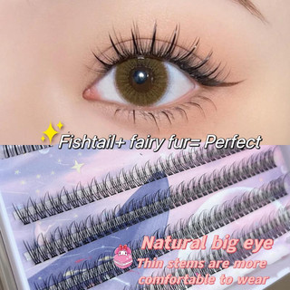 ✨✨Faiccia Lông Mi Giả 3D 4 Kiểu Đuôi Cá Tự Nhiên（lông mi giả bên dưới+Lông mi loại A+lông mi giả lai sandwich+đuôi cá）