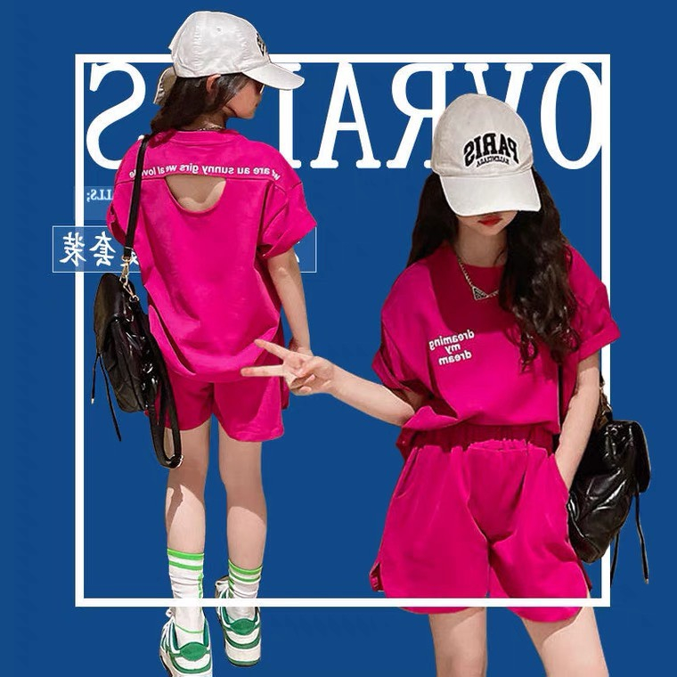 Bộ quần áo thun hè "Gấu" 14-45kg cho bé gái 4-14 tuổi. Thiết kế đẹp, xịn sò. STG11 STG54