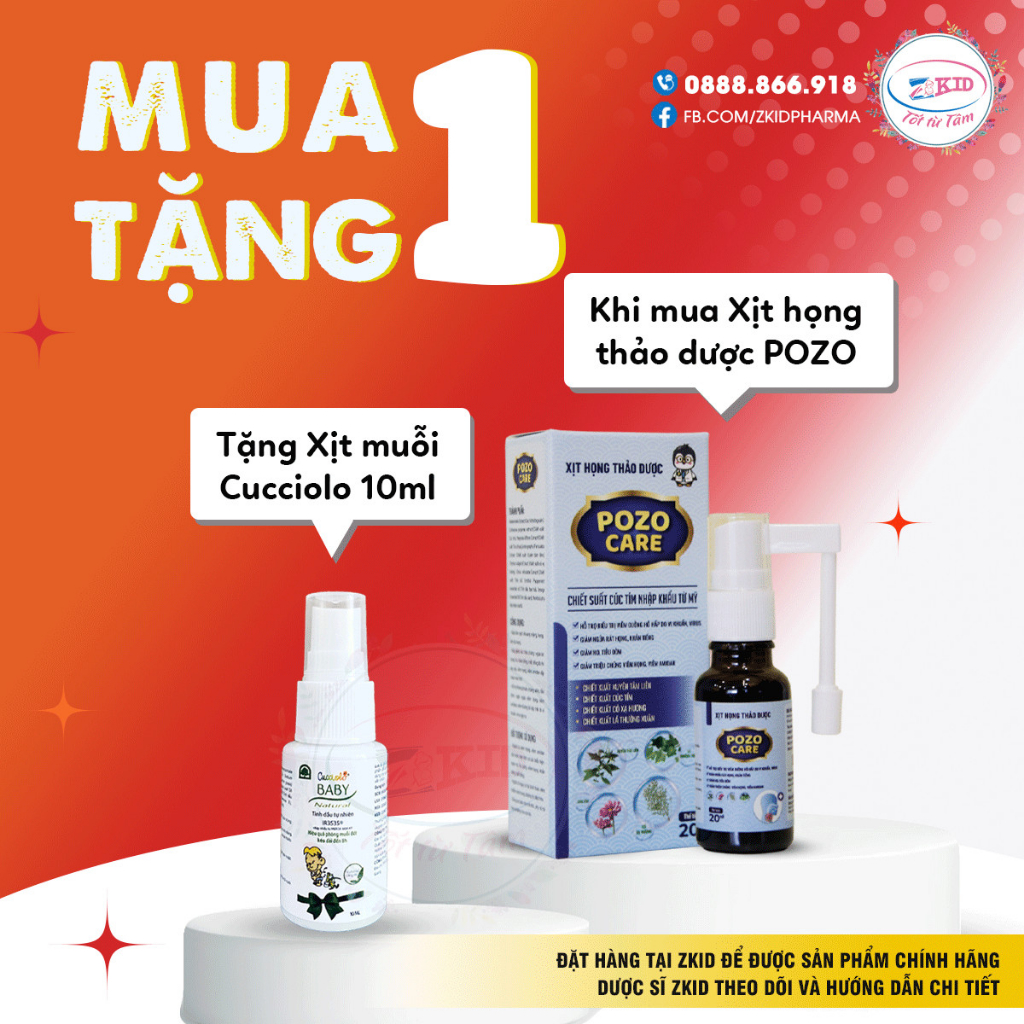 Xịt họng thảo dược - POZO CARE